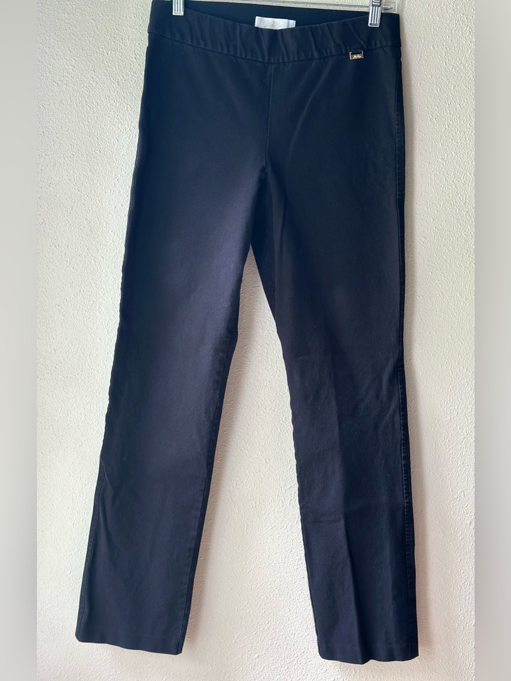 Lilly Pulitzer Declynn High Rise Slim Straight Leg Pants Black Sz 8
